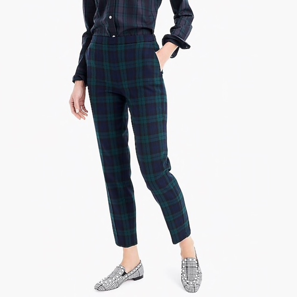 J.Crew Black Watch Plaid Martie Pant